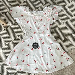 NWT Size 36 Cherry Dress with button detail
